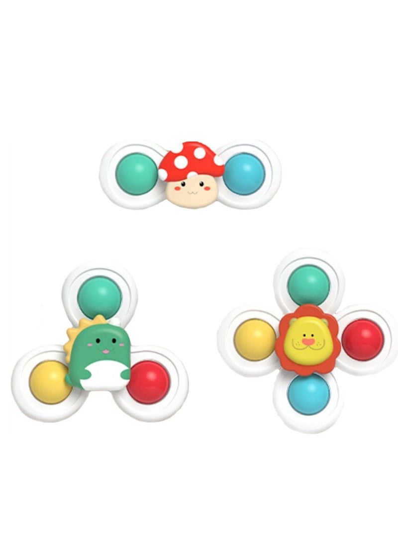 Generic - Suction Cup Spinner Toy 3 PCS Strong Bath Spinning Toy, Sensory Toys Birthday Baby Gifts for Toddlers - Image 1