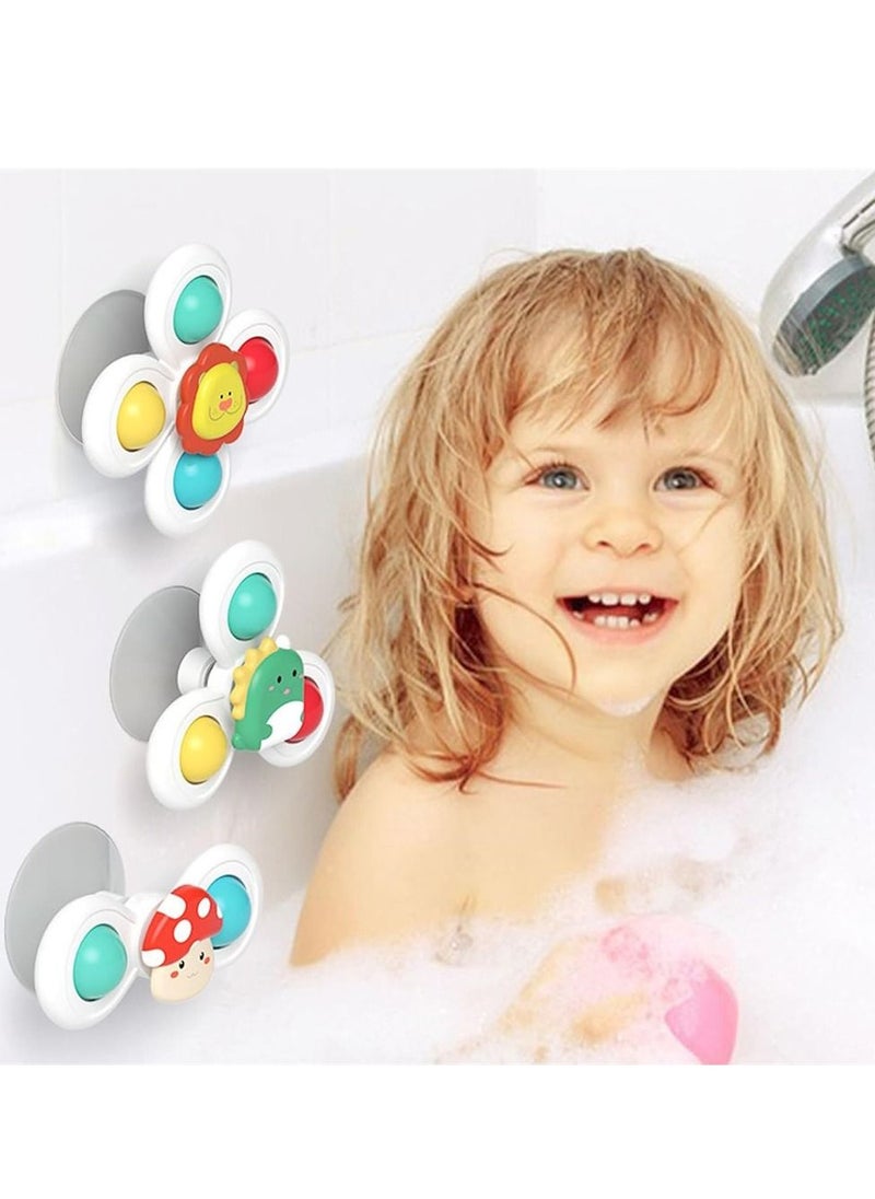 Generic - Suction Cup Spinner Toy 3 PCS Strong Bath Spinning Toy, Sensory Toys Birthday Baby Gifts for Toddlers - Image 1