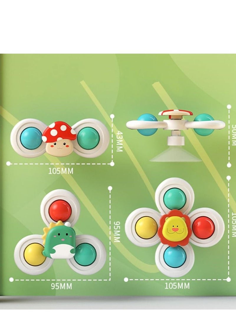 Generic - Suction Cup Spinner Toy 3 PCS Strong Bath Spinning Toy, Sensory Toys Birthday Baby Gifts for Toddlers - Image 1