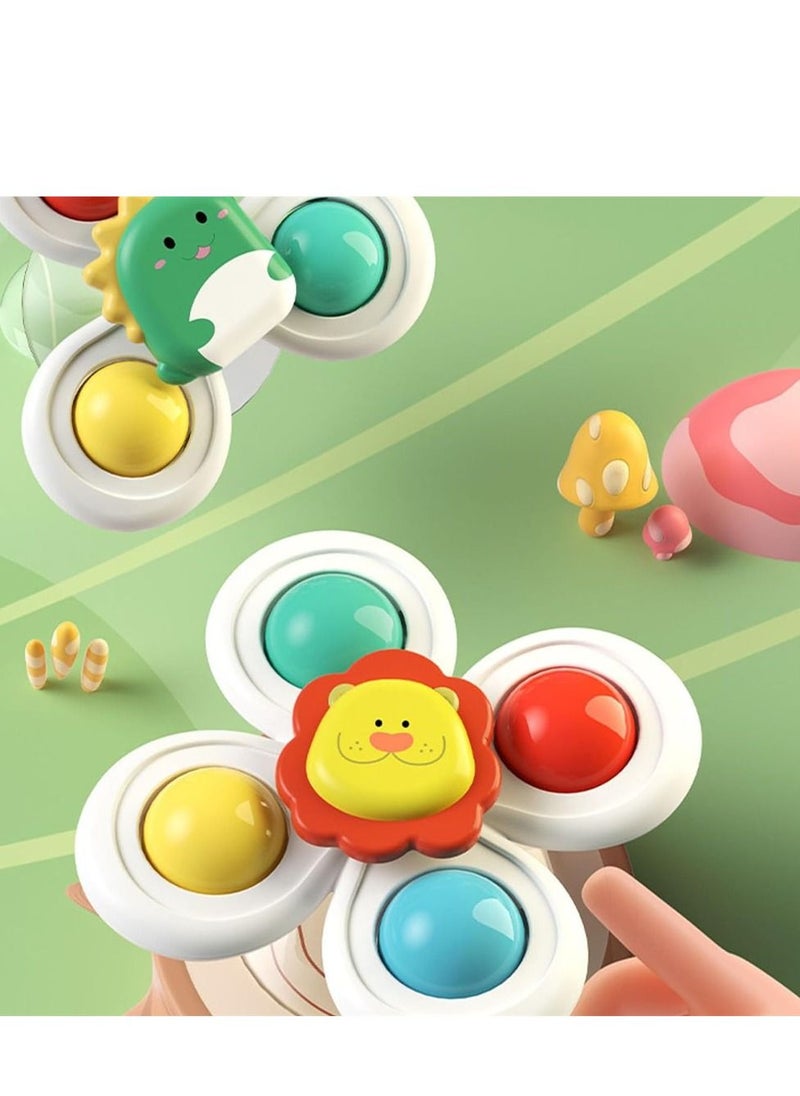Generic - Suction Cup Spinner Toy 3 PCS Strong Bath Spinning Toy, Sensory Toys Birthday Baby Gifts for Toddlers - Image 1