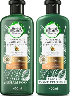 Herbal Essences Shampoo and Conditioner Potent Aloe Vera + Avocado oil, 400*2 ml  - Image 1