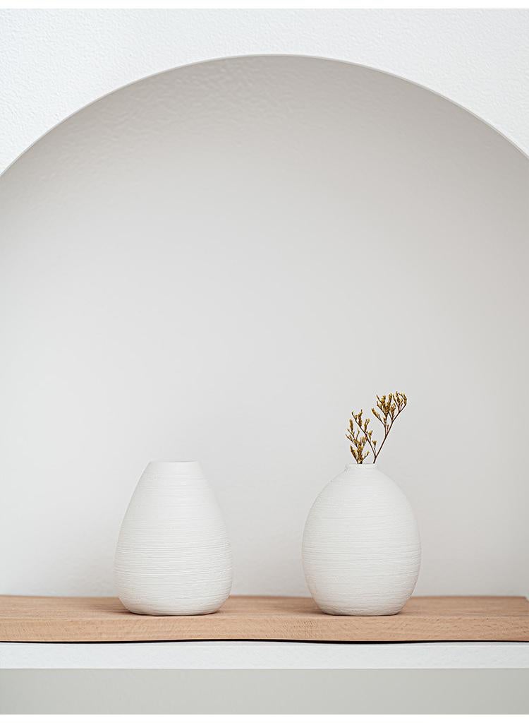 Y&D Nordic Style Decorative Art Home Combination Simple Striped Ceramic Dried Vase - Image 2