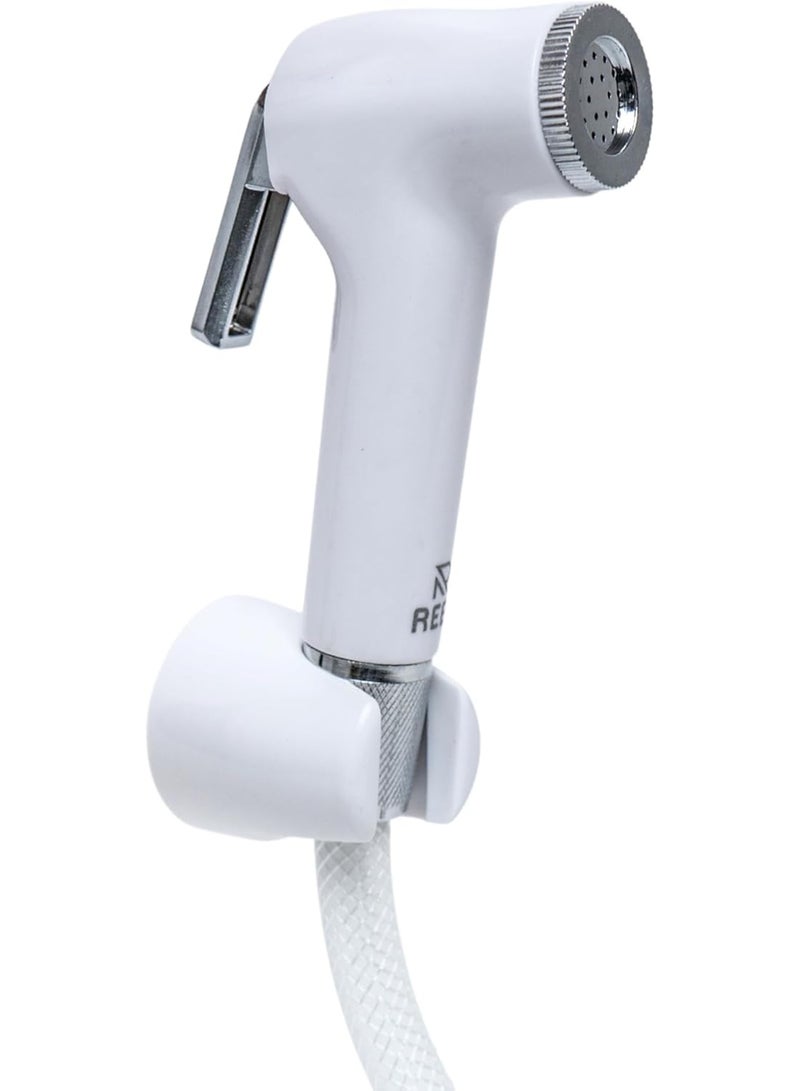 REEF Shattaf Set White – Premium Bidet Sprayer Set with Stainless Steel Hose & Wall Holder | RF-WSS-01 - Image 4