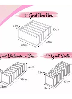 Generic Underwear organizer, set of 3 pieces, made of very strong transparent nylon mesh, available in white color DH  - Image 4