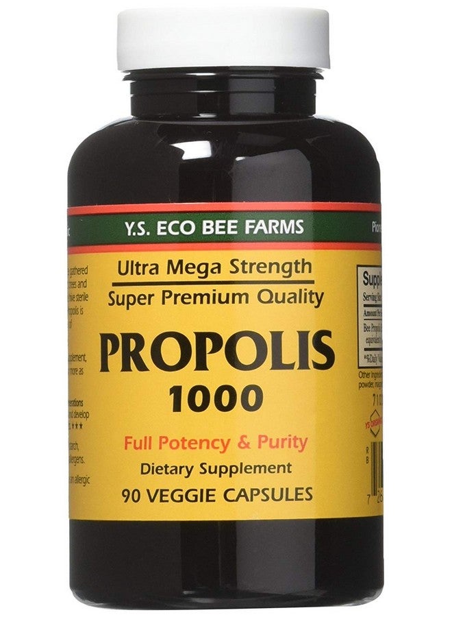 YS Eco Bee Farms مزارع ي.س. إيكو للنحل بروبوليس 1000-90 كبسولة (عبوة من 4) - Image 2