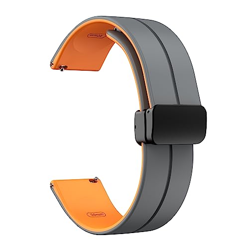 LYSMVIVI Magnetic Watch Band 22mm 20mm 19mm 18mm 16mm With Quick Release Soft Silicone Sport Watch Band for Men Women, Magnetic Silicone Replacement Strap - Image 1