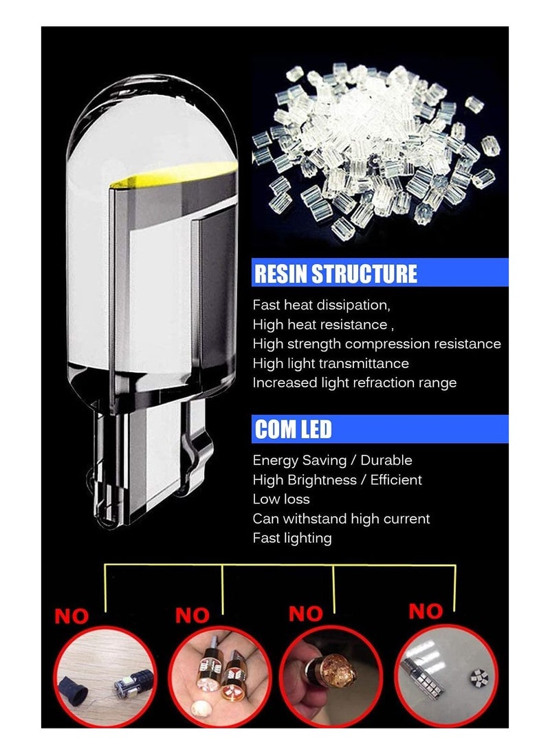 SYOSI LED Bulbs 6000K White, 6000K 68 2825 W5W T10 Wedge COB LED Replacement Bulbs, Super Brightness, for License Plate Lights, Car Position Lamps, Map Light (white, 30pcs)  - Image 5