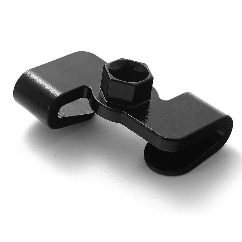 Universal wrench Extender adapter with 1/2 inch or 21mm hex wrench conversion adapter Black