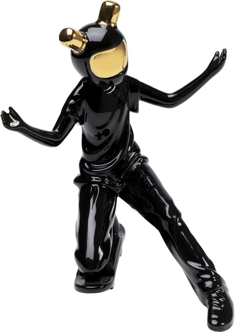 KARE Design Decorative Figure Skating Astronaut, Gold, Ceramic, Handmade, Unique, 21 x 17 x 26 cm (H x W x D) - Image 1
