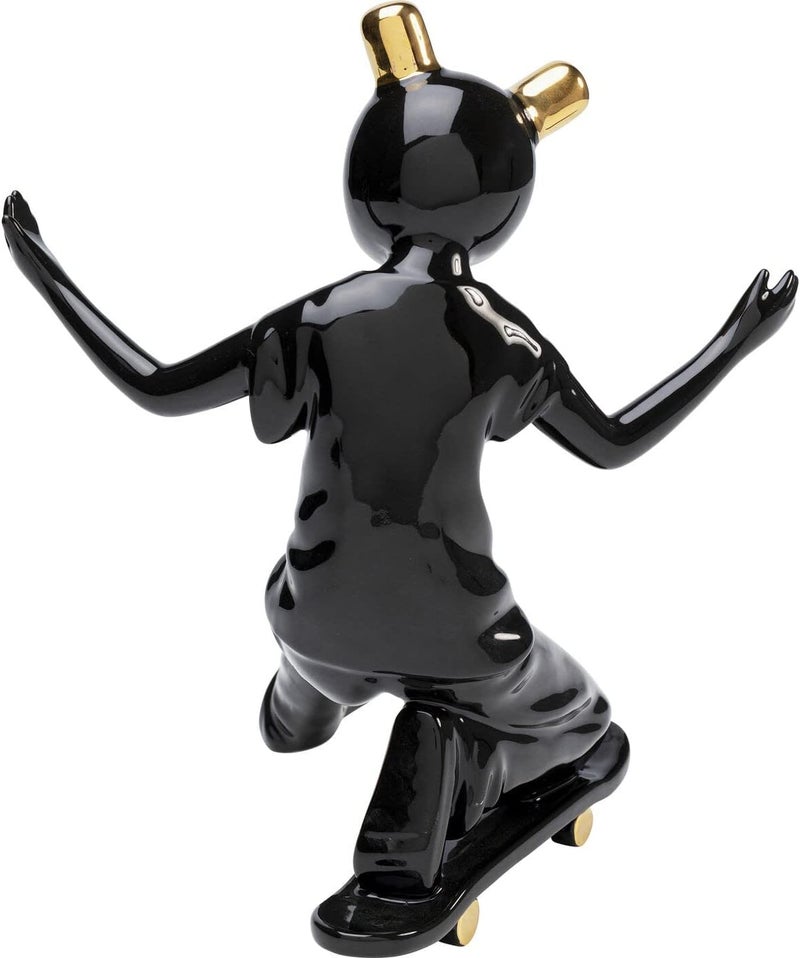 KARE Design Decorative Figure Skating Astronaut, Gold, Ceramic, Handmade, Unique, 21 x 17 x 26 cm (H x W x D) - Image 3