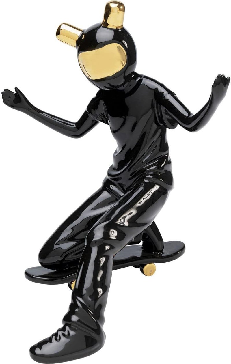 KARE Design Decorative Figure Skating Astronaut, Gold, Ceramic, Handmade, Unique, 21 x 17 x 26 cm (H x W x D) - Image 4