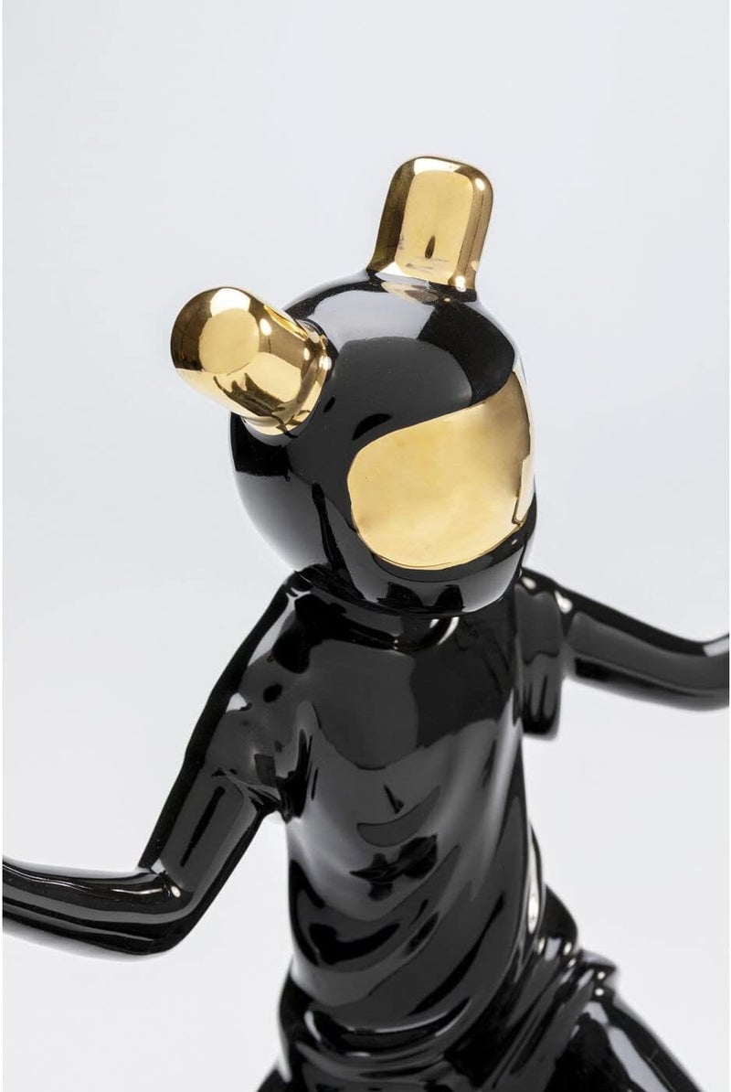 KARE Design Decorative Figure Skating Astronaut, Gold, Ceramic, Handmade, Unique, 21 x 17 x 26 cm (H x W x D) - Image 2