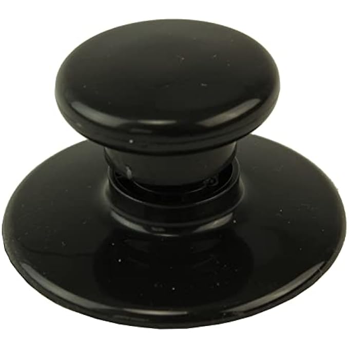 Spares2go Universal Glass Lid Knob  Safety Skirt For 15L 3L 35L 55L 5L 65L Round  Oval RiceSlow Cookers Black - Image 2