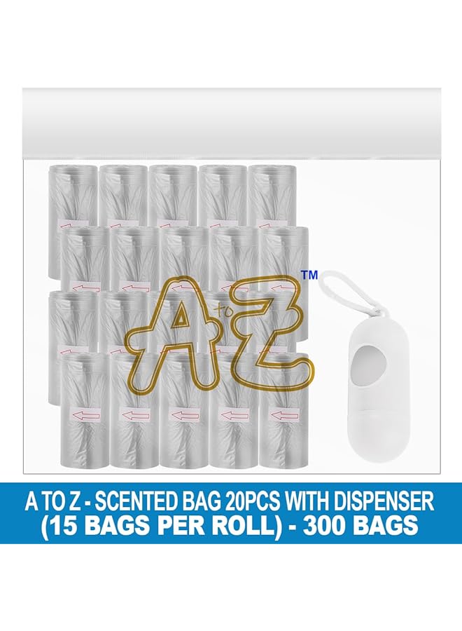 A TO Z Scented Bag Pack Of 20/300 Bags With Dispenser Grey - Image 2