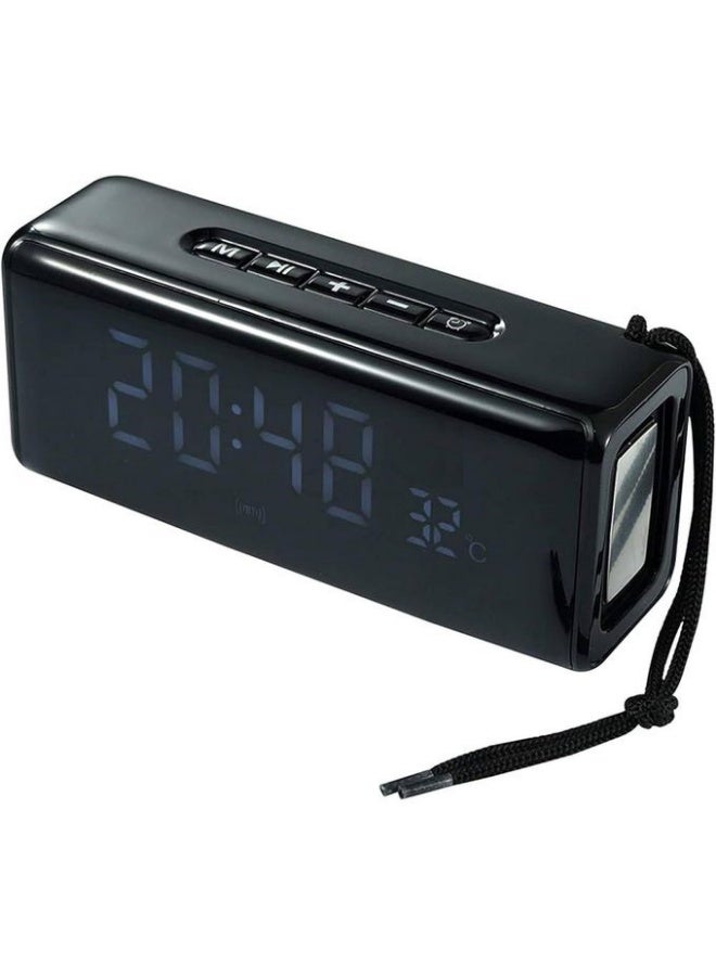 10W (5W*2) Portable Bluetooth Speaker with 3D Surround Sound - Built-in HD Microphone for Hands-Free Calls - Digital Display with Clock, Alarm and Temperature Sensor - 1200mAh Rechargeable Battery - Wireless Speaker - Bluetooth Speaker with Digital Display for Office and Decoration - Portable Digital Speaker - Portable Subwoofer wireless - Image 1