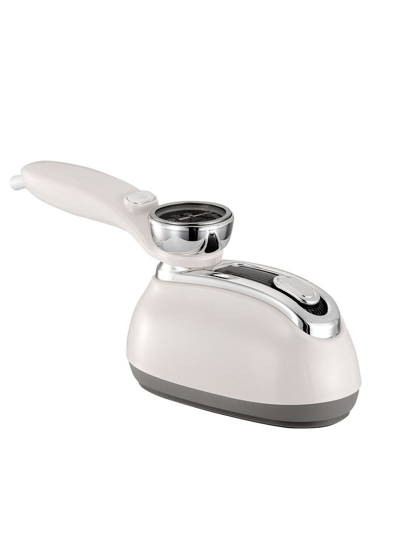 porodo - Steam & Heat Iron 160mL Retro 1200W Thermometer with Rotating Handle & Glass Tank / 30 Sec Quick Heating / Comprehensive Fabric Care / Built-in Thermometer / ABS + PC Material - White - Image 1