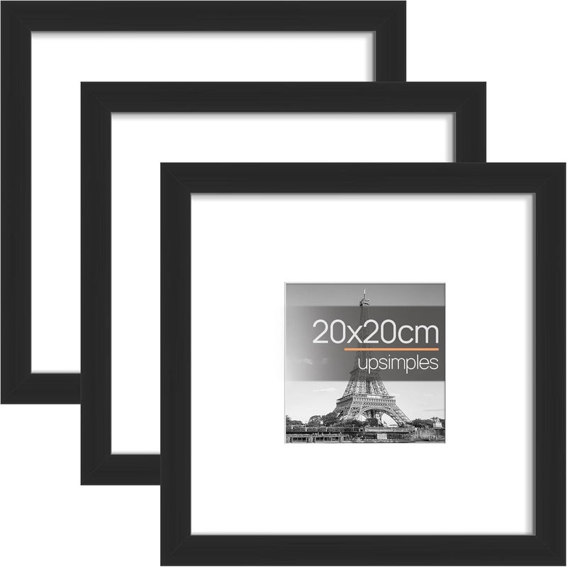 أبس سيمبلز أوبسيمبلز عبوة من 3 إطارات صور 20 × 20 سم، إطار أسود 20 × 20 سم، إطار صور للصور، الصور، الملصقات - Image 1