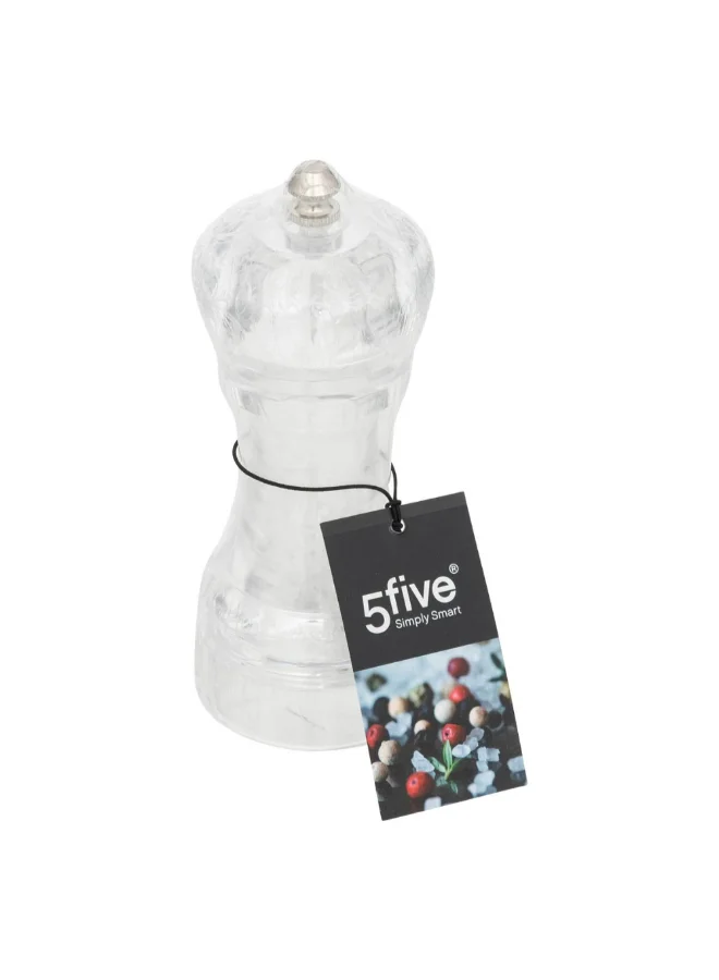 Five Simply Smart Elegant Design Polystyrene Salt Mill Clear 15 cm 136322B
