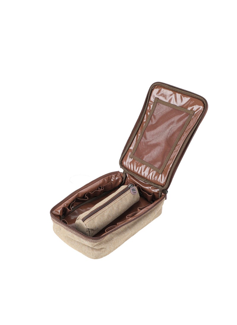 ALGHAFA - ALGhafa,Almnama thermos bag, for trips, camping, wooden color, 33*22*31 cm - Image 1