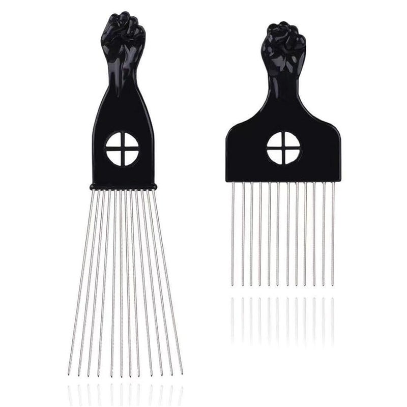 Supaze Hair Pick Comb for Curly Hair,Sturdy Plastic Afro Pick for Black Men Women with Unique Handle Design,Suitable for All Hair Lengths and Genders,Ideal Beard Pick Hair Styling Accessory and Grooming Tool - Image 1