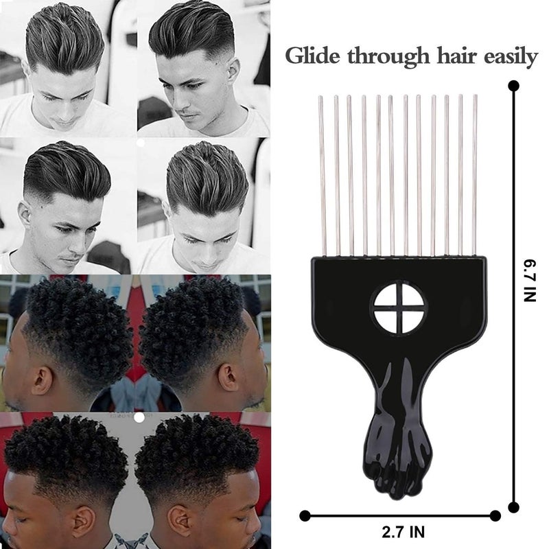 Supaze Hair Pick Comb for Curly Hair,Sturdy Plastic Afro Pick for Black Men Women with Unique Handle Design,Suitable for All Hair Lengths and Genders,Ideal Beard Pick Hair Styling Accessory and Grooming Tool - Image 2