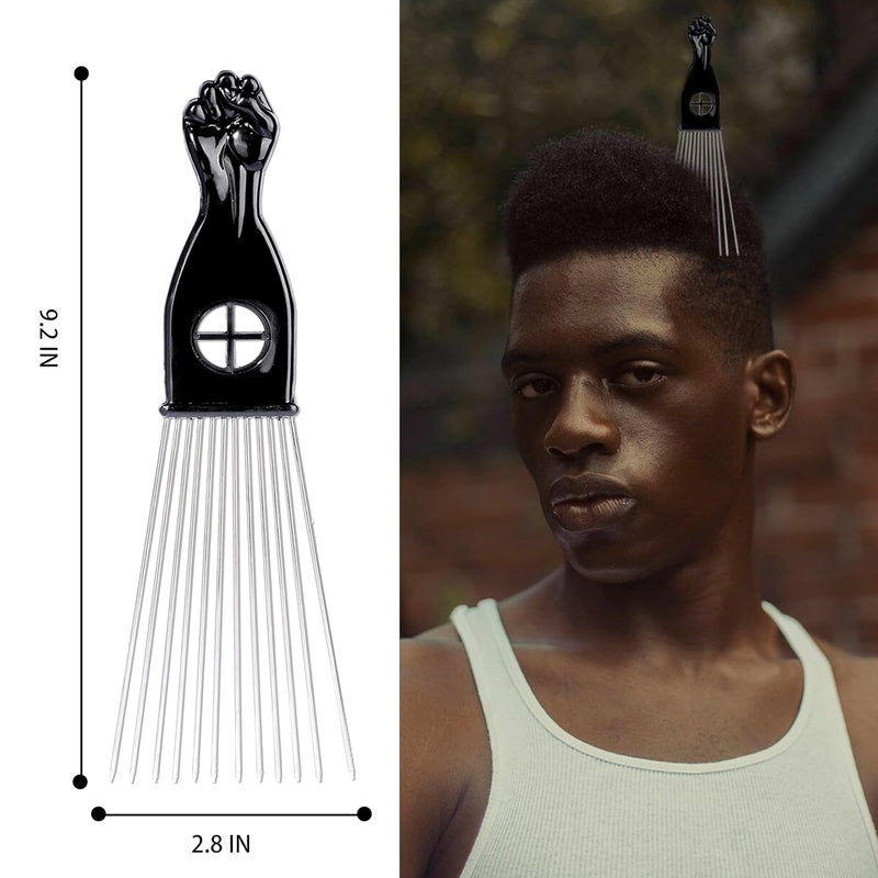 Supaze Hair Pick Comb for Curly Hair,Sturdy Plastic Afro Pick for Black Men Women with Unique Handle Design,Suitable for All Hair Lengths and Genders,Ideal Beard Pick Hair Styling Accessory and Grooming Tool - Image 4