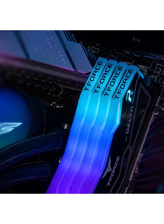 TeamGroup - TEAMGROUP T-Force Delta RGB DDR5 Ram 32GB (2x16GB) 6000MHz PC5-48000 CL38 Intel XMP 3.0 &amp; AMD Expo وحدة ذاكرة سطح المكتب المتوافقة رام أسود FF3D532G6000HC38ADC01 - Image 1