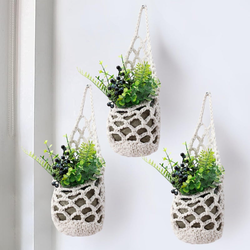 Shineloha 3 Packs Hanging Planters for Indoor Plants up to 4 in., Wall Plant Holder | Plant Hanger Indoor, Wall Planters for Indoor Plants, Hanging Plant (3PK, for 4 inch Pot) - Image 1
