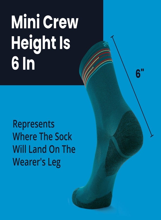 Balega Blister Resist Light Performance Mini Crew Athletic Runing Socks for Men and Women (1 Pair), Lake Blue, Large - Image 5