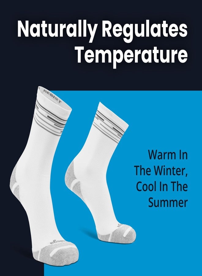 Balega Blister Resist Light Performance Mini Crew Athletic Runing Socks for Men and Women (1 Pair), Lake Blue, Large - Image 4