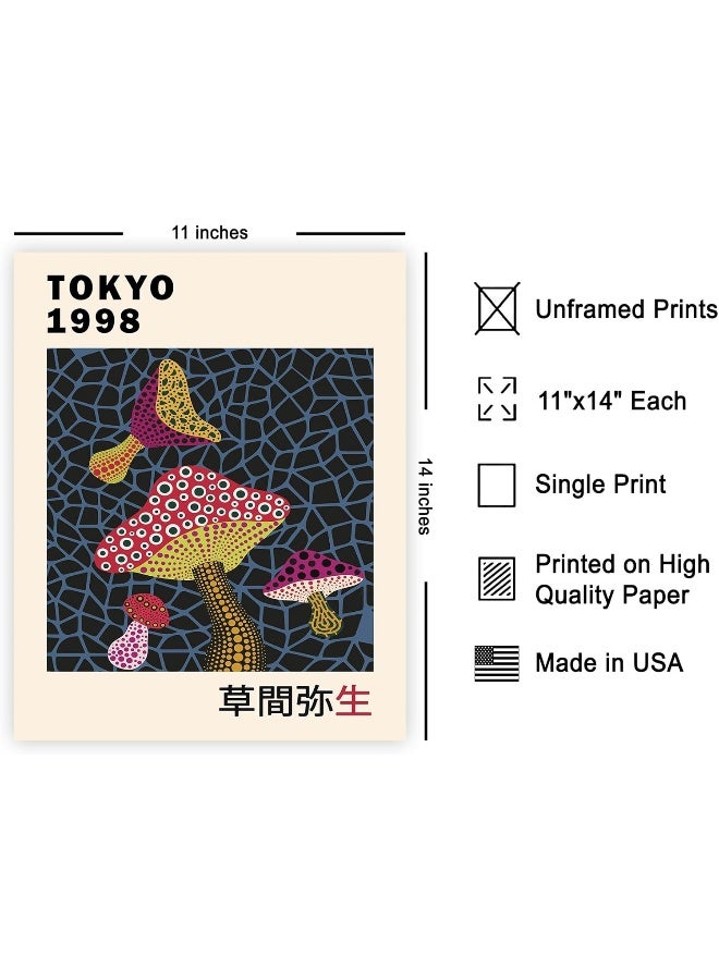 Poster Master Vintage Poster - Infinity Mushroom Print - Abstract Art - Japanese Art - Gift For Men & Women - Pop Art Decor For Office, Bedroom Or Living Room - 11X14 Unframed Wall Art - Image 2