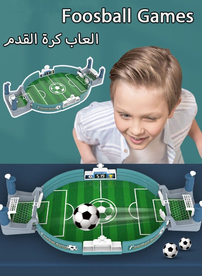 Foosball Games Tabletop Football Soccer Pinball for Indoor Game Room, Table Top Foosball Desktop Sport Board Game for Adults Kids Family Game, Fun Ideal for Family Gatherings (42*21cm)  - Image 1