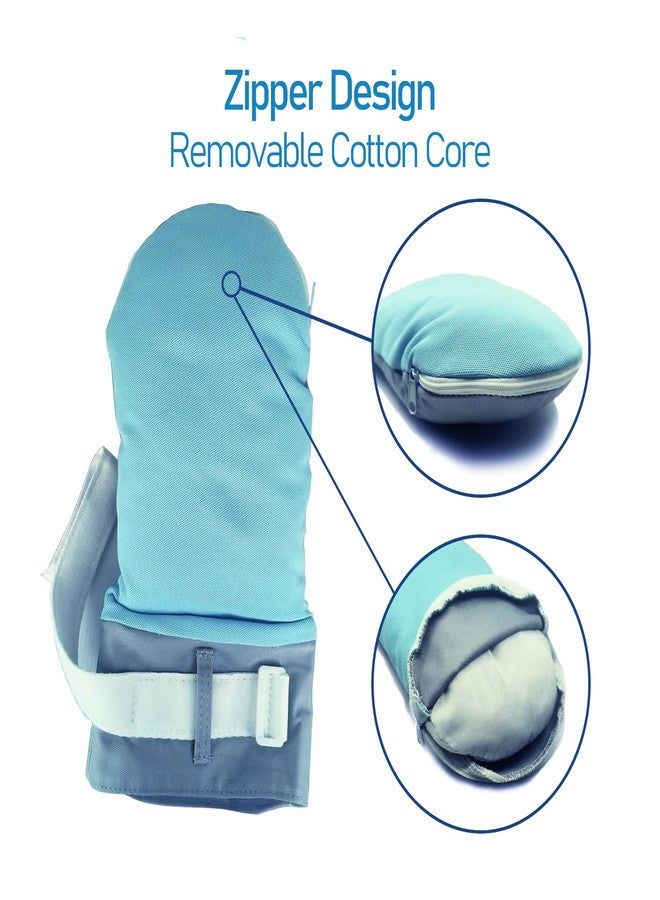 DOMSCIEN Elderly Hand Restraint Gloves Double Security Extra Padded Mitts Comfort Protection with Bed Restraints, Washable Breathable Shell Quick-Adjust Straps Made for Seniors care 2 Pieces - Image 2