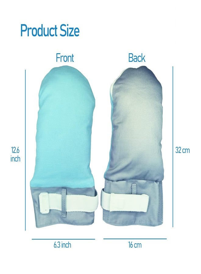 DOMSCIEN Elderly Hand Restraint Gloves Double Security Extra Padded Mitts Comfort Protection with Bed Restraints, Washable Breathable Shell Quick-Adjust Straps Made for Seniors care 2 Pieces - Image 5
