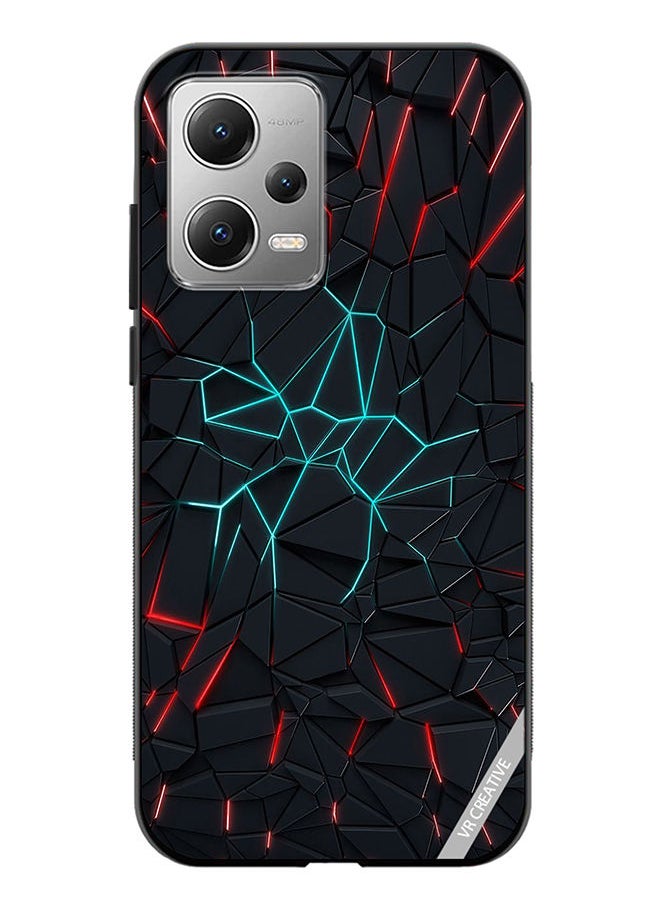 Protective Case Cover For Xiaomi Redmi Note 12 Abstracts Design Multicolour