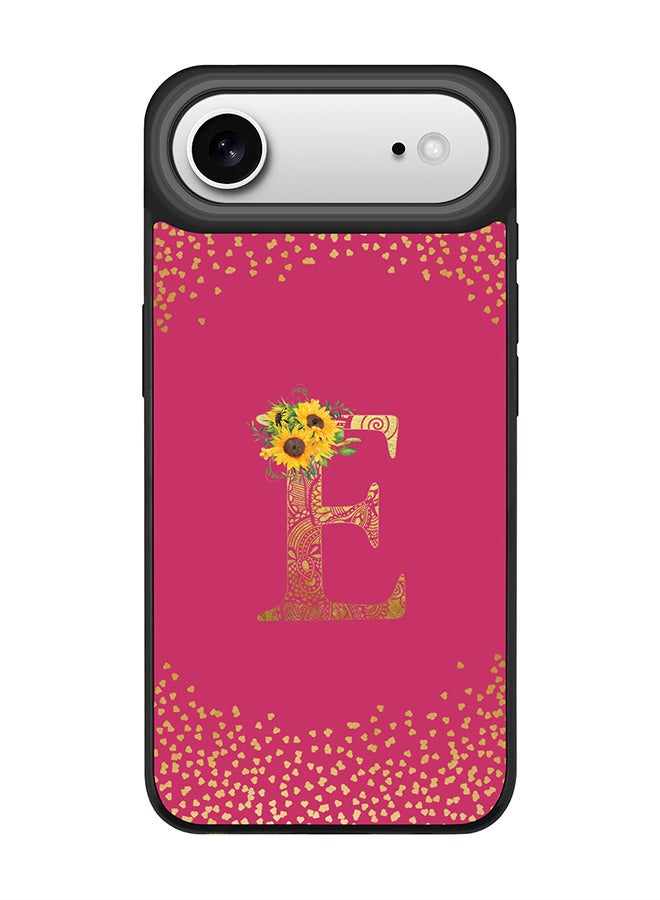 Stylizedd iPhone Air Case, [Compatible with MagSafe] Slim Magnetic cover Phone Case iPhone Air -Custom Floral Monogram - E ( Deep Pink ) - Image 1