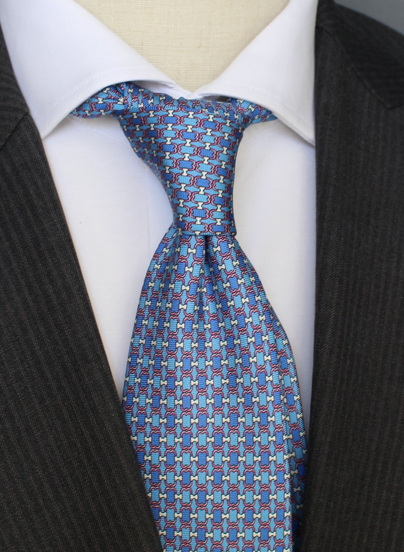 Elliot Martin Elliot Martin tie 100% Silk Twill neck ties Premium Men's Tie(Sky Blue)  - Image 1
