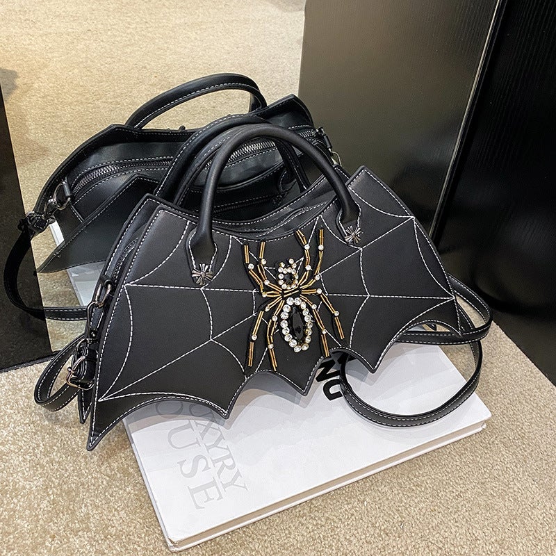 Handbag New Fashion Creative Handmade Spider Bag Personalized Embroidery Diamond Women'S Bag Pu Messenger Bag - Image 4