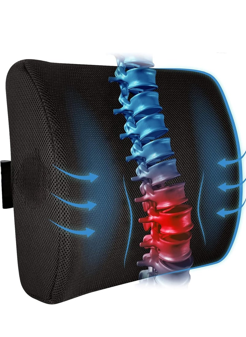 Relax Smart Lumbar Support Pillow Chair Cushion Seat Cushion for Office Chair Lumbar Support Pillow for Chair Car Seat Cushion Back Support for Sciatica Lower Back/Tailbone Pain Relief Desk Pad  - Image 3