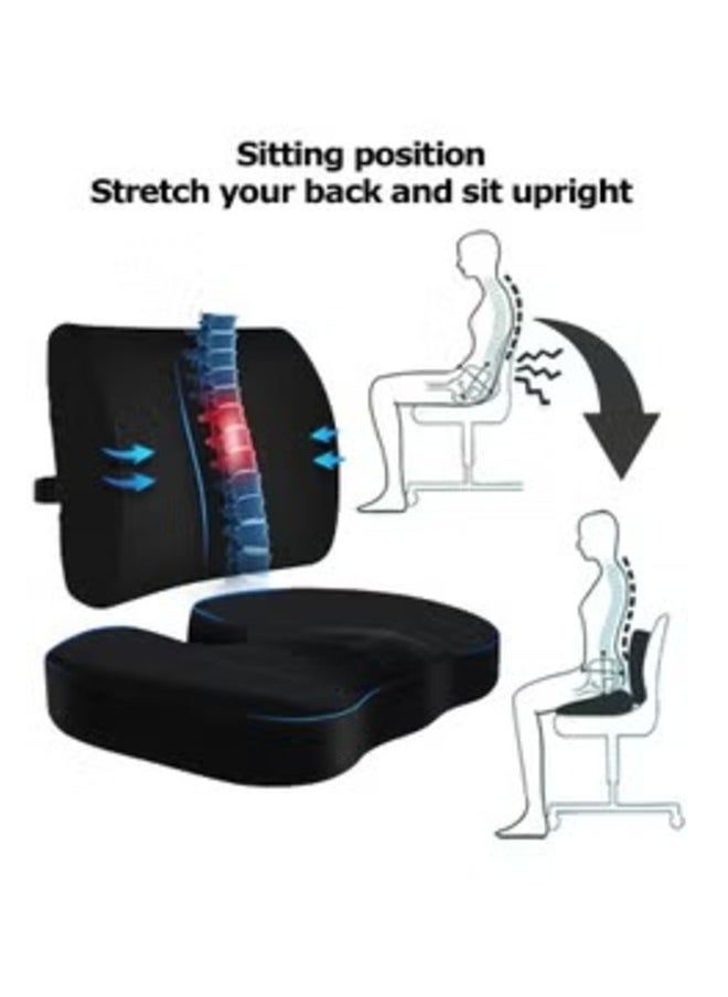 Relax Smart Lumbar Support Pillow Chair Cushion Seat Cushion for Office Chair Lumbar Support Pillow for Chair Car Seat Cushion Back Support for Sciatica Lower Back/Tailbone Pain Relief Desk Pad  - Image 2