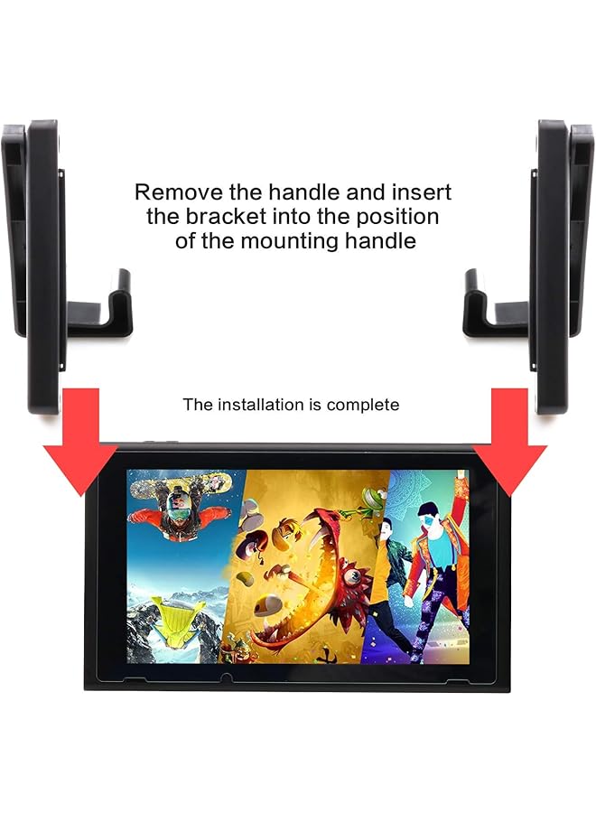 KASTWAVE Stand For Nintendo Switch Adjustable Simple Holder For Nintendo Switch And Switch Car Mount Black (2 In 1) - Image 3