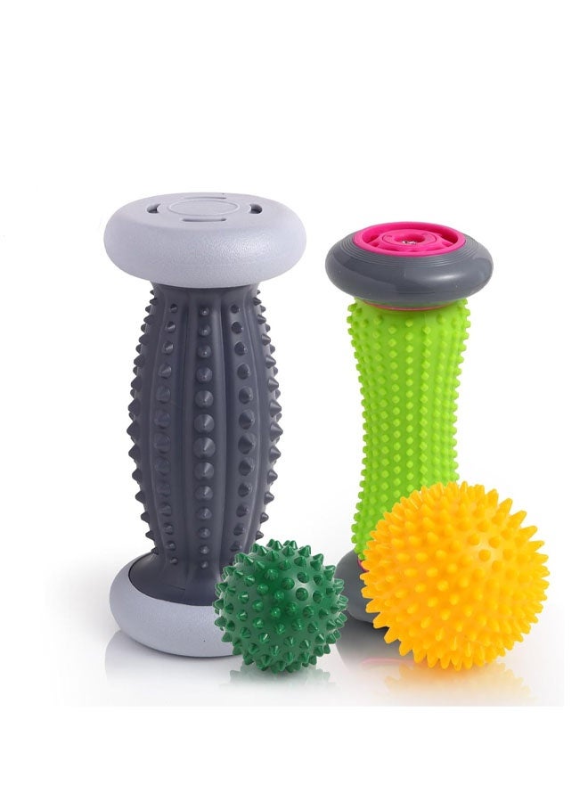 Bukela Plantar Fasciitis Relief, Foot Roller & Massager for Plantar Fasciitis, Neuropathy & Reflexology - 2 Foot Massage Roller & Ball (Green, Large) - Image 1