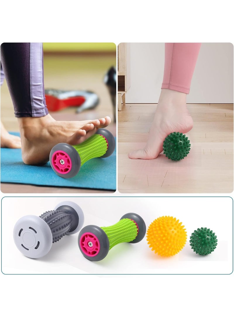 Bukela Plantar Fasciitis Relief, Foot Roller & Massager for Plantar Fasciitis, Neuropathy & Reflexology - 2 Foot Massage Roller & Ball (Green, Large) - Image 3