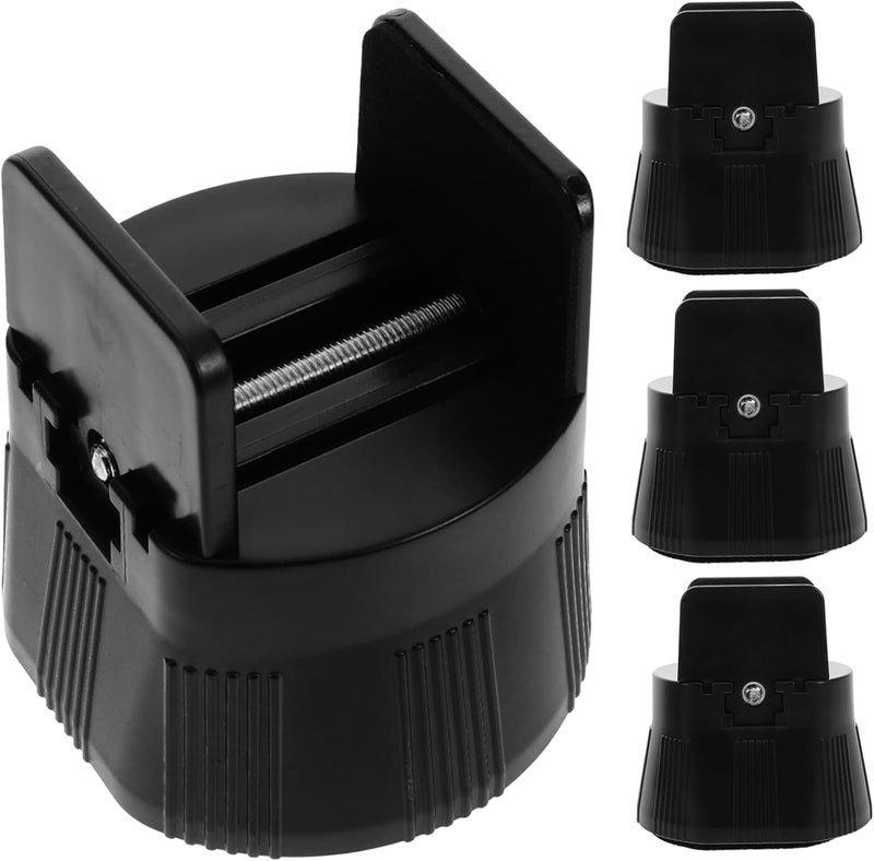 Angoily 4pcs Adjustable Non- Furniture Feet Pads Plastic Mount Risers for Bed Chair and -Resistant Design Easy Installation for Enhanced Stability and - Image 1