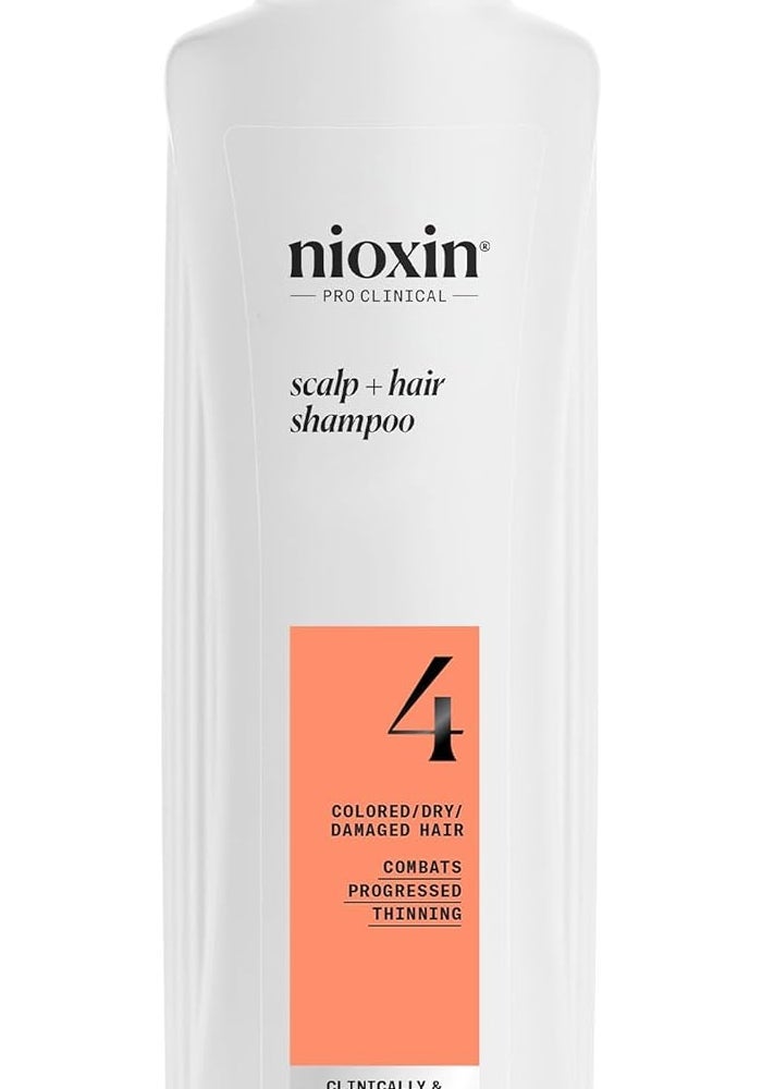 Nioxin System 4 Cleanser for Fine, Chemically Treated Hair - 300ml - Image 1