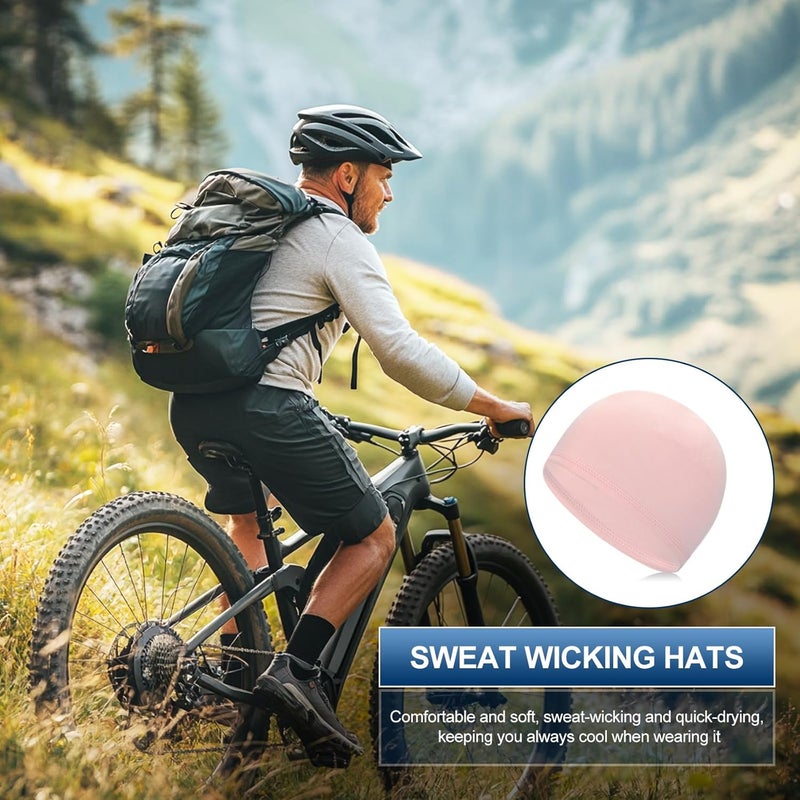 PATIKIL Helmet Liner Skull Cap for Men - Pink, 2 Pack - Image 5