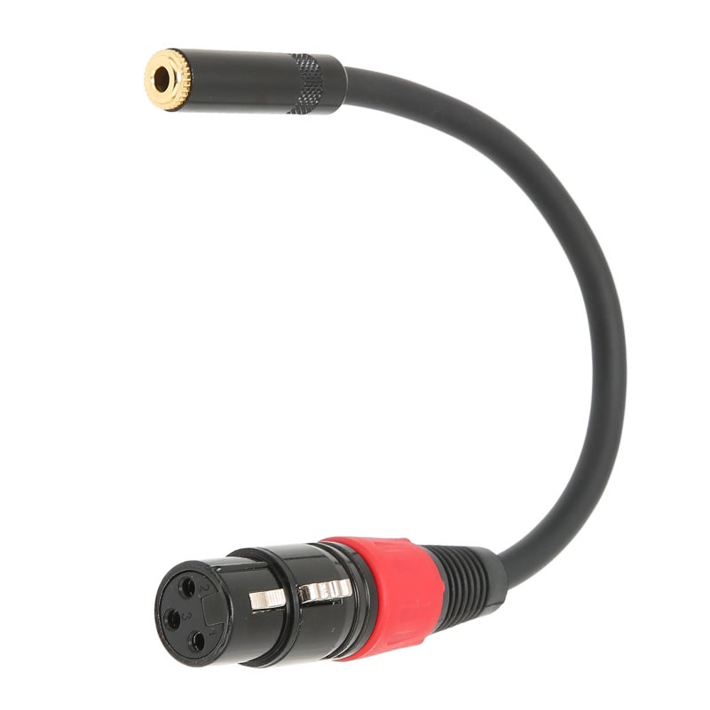 كابل 3.5 ملم أنثى إلى XLR أنثى بطول 1 متر - سلك محول ميكروفون احترافي ثنائي القناة - اتصال مستقر للكاميرا والحاسوب - Image 3