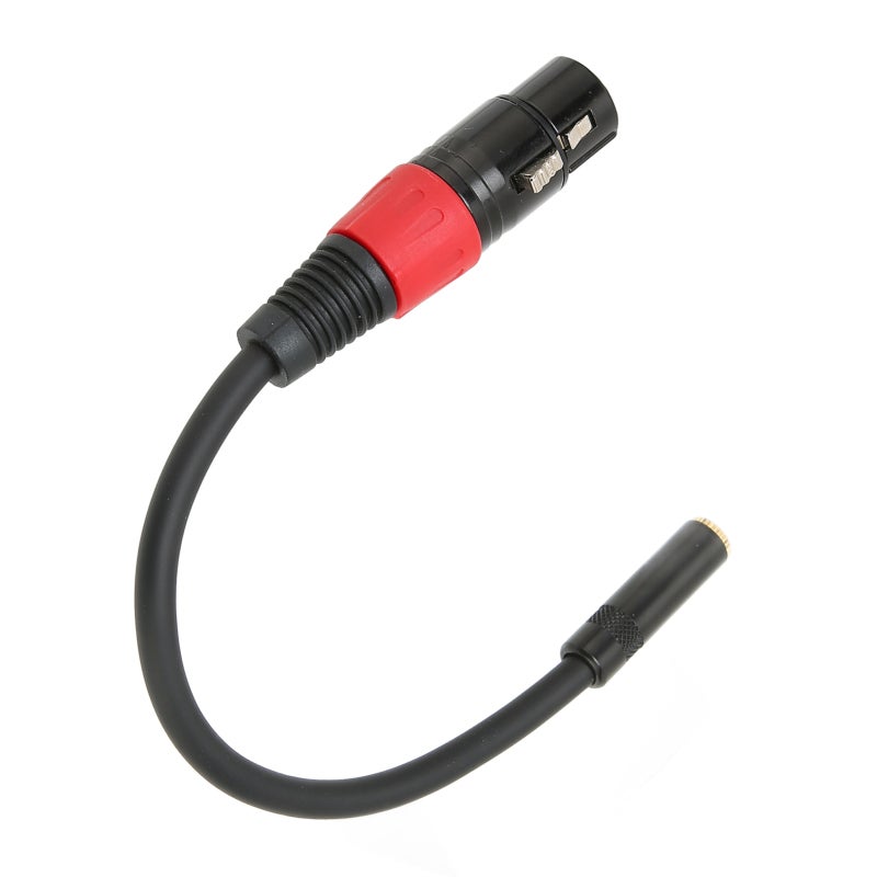 كابل 3.5 ملم أنثى إلى XLR أنثى بطول 1 متر - سلك محول ميكروفون احترافي ثنائي القناة - اتصال مستقر للكاميرا والحاسوب - Image 5