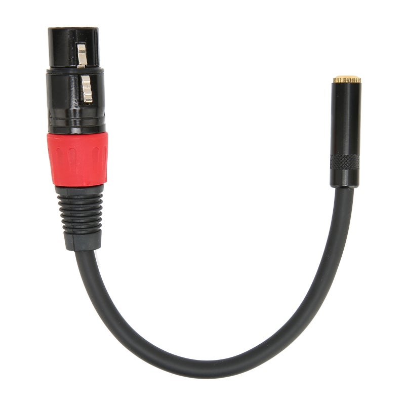 كابل 3.5 ملم أنثى إلى XLR أنثى بطول 1 متر - سلك محول ميكروفون احترافي ثنائي القناة - اتصال مستقر للكاميرا والحاسوب - Image 1