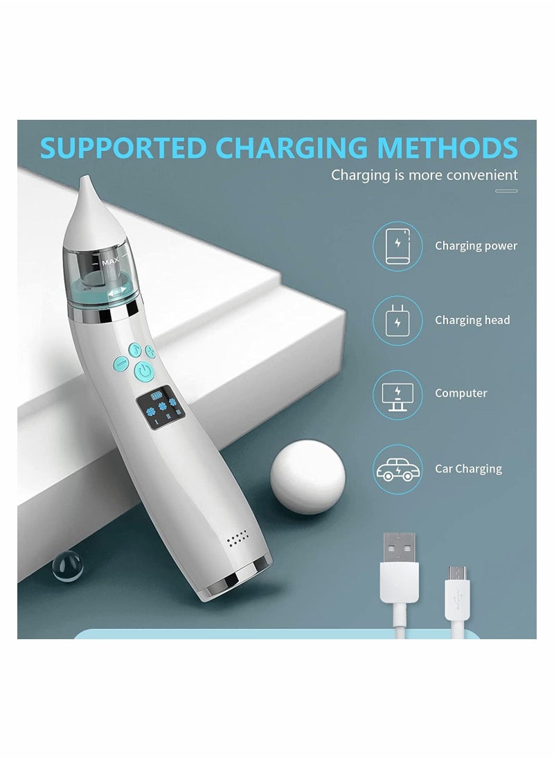 SYOSI - Baby Rechargeable Portable Electric Nasal Aspirator With 4 Silicone Nose Tips, 3 Levels Of Music Soothing Functions - Image 1